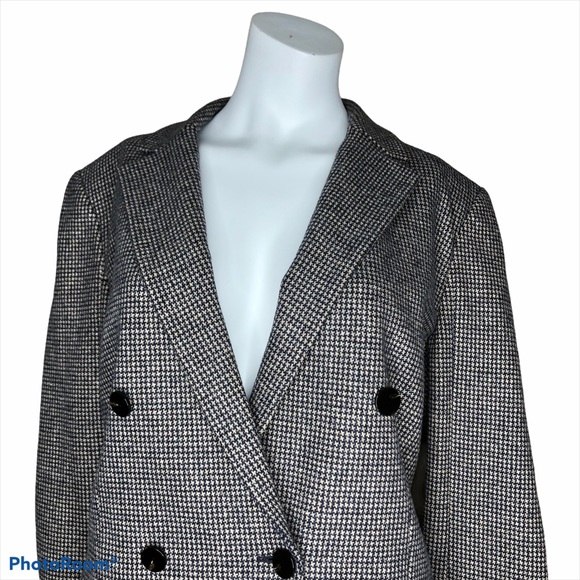 Theory DB Angled Abbot Knit Tan Multi Jacket Sz 12 - Picture 4 of 11